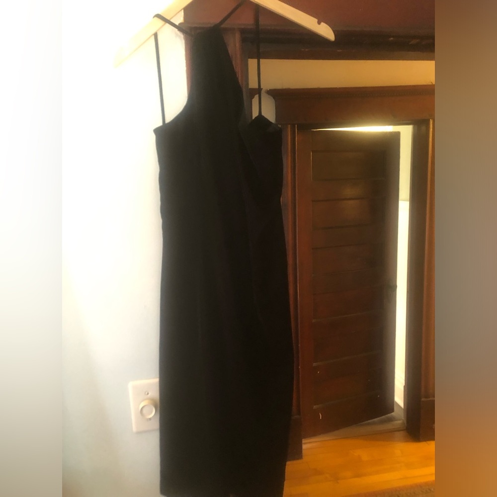 Emporio Armani velvet Classic Black Sleeveless Sheath Dress